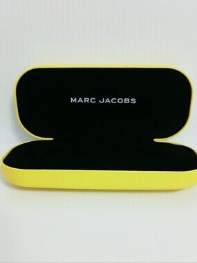 Marc Jacobs Neon Yellow Hard Shell Sunglasses‎ Eyeglasses Case EUC